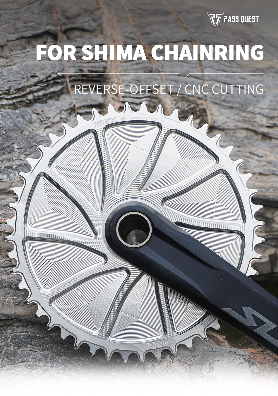 SHIMANO (1.8mm inward/outward offset) GRAVEL/ROAD narrow wide chainring 40-48T
