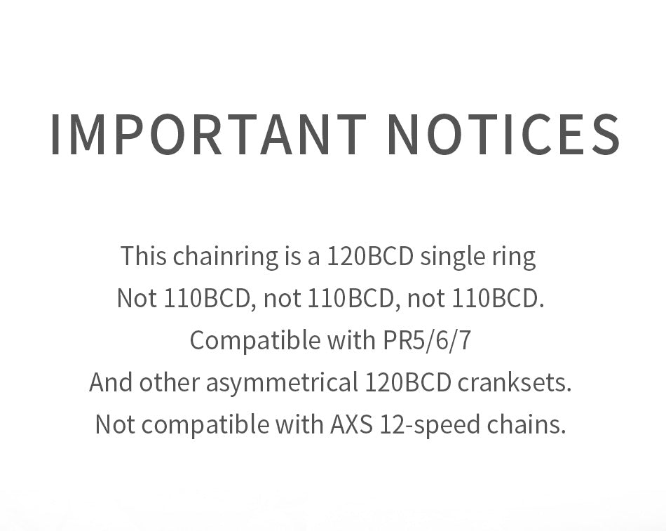 X120BCD (4-bolt AERO) for SENICX PR5 round narrow wide sprockets 38-58T