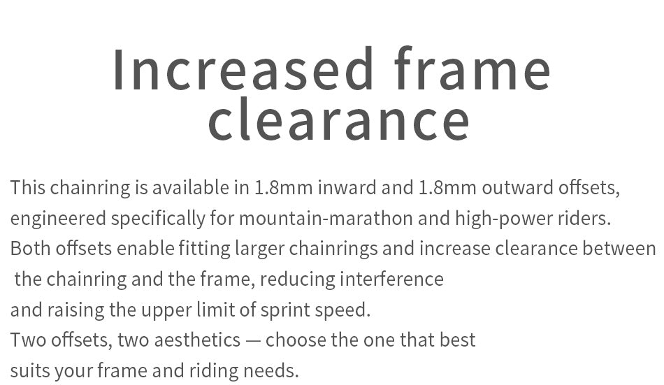 SHIMANO (1.8mm inward/outward offset) GRAVEL/ROAD narrow wide chainring 40-48T