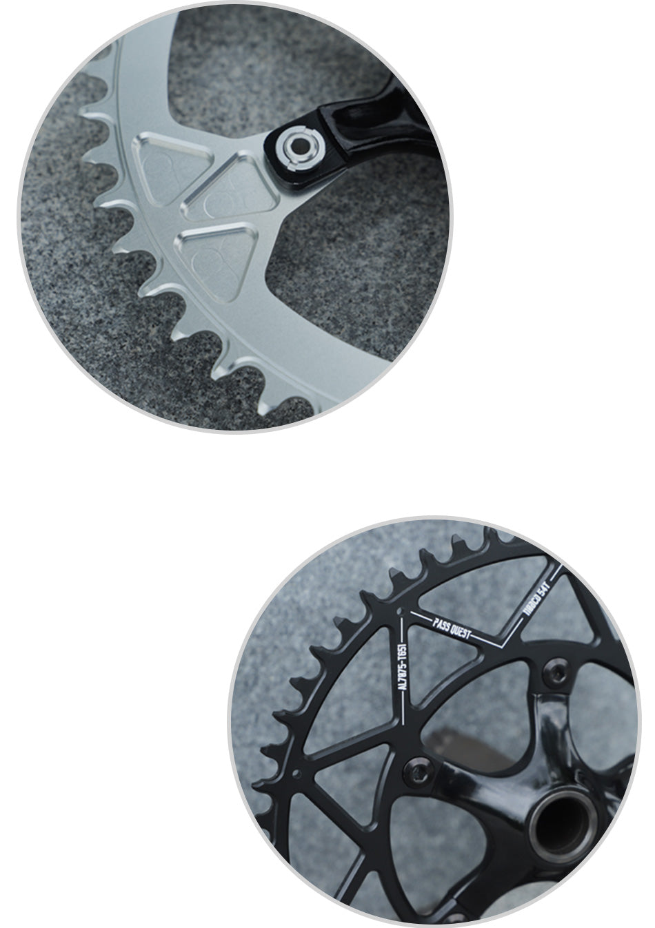 110BCD (5-bolt Hollow) Round Road Bike Narrow Wide Chainring
