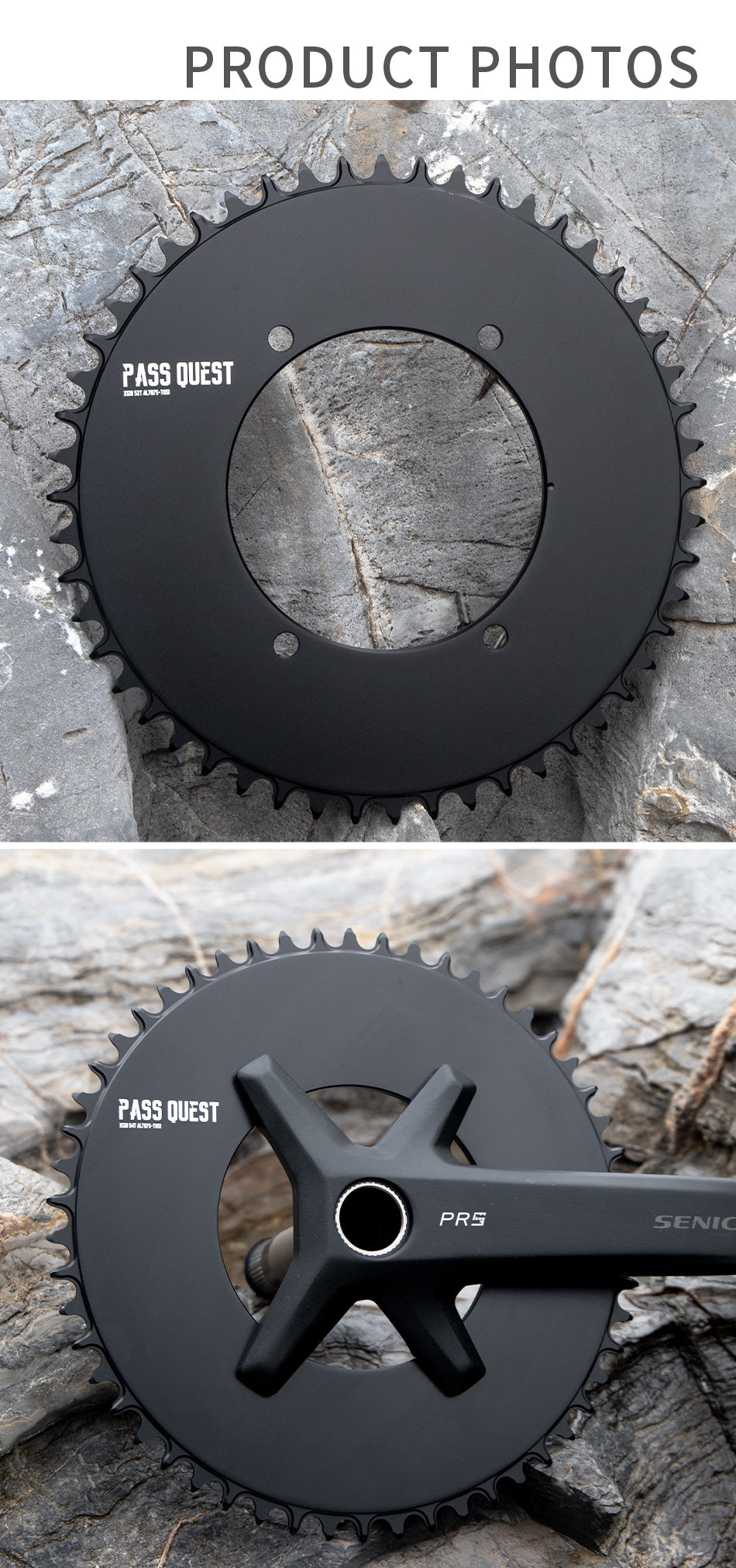 X120BCD (4-bolt AERO) for SENICX PR5 round narrow wide sprockets 38-58T