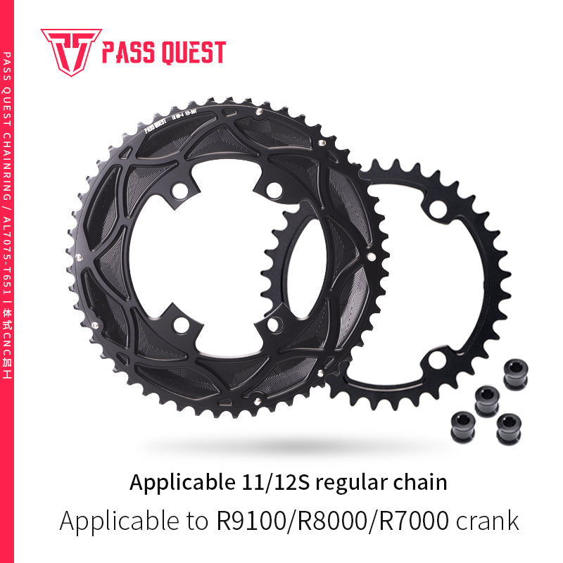 gravel bike cranks 110BCD 2X R9100 R8000 R7000 Sprocket Crankshaft set Road bike Gravel b – PASS QUEST-SPRILL