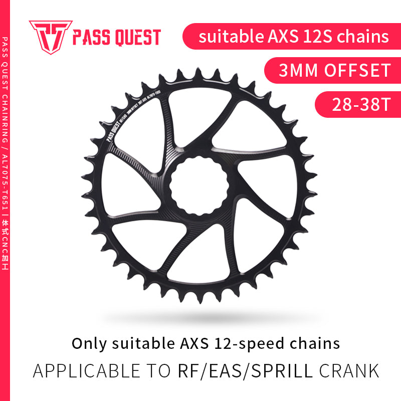 RACE FACE (3mm offset ) AXS Round Narrow Wide Chainring 28-38T