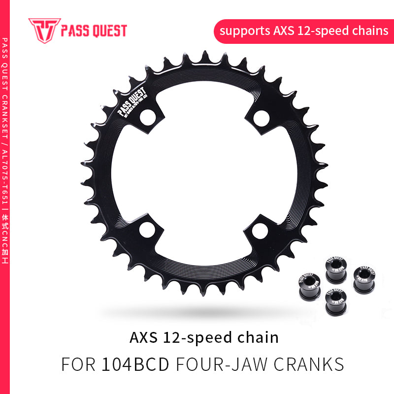 104BCD AXS Round Narrow Wide Chainring