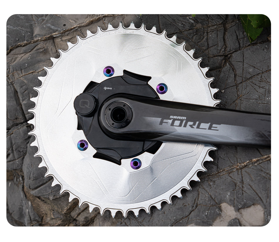 PASS QUEST SPRILL F107BCD 3mm offset AXS (4-bolt AERO) Round Narrow Wide Chainring