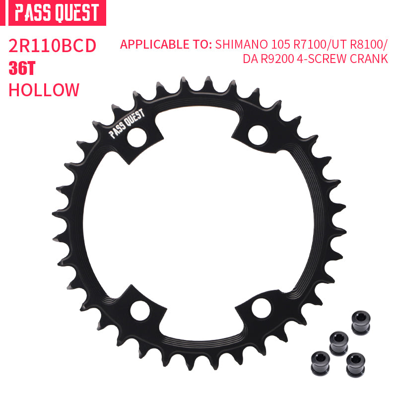 SHIMANO 110BCD R9200 R8100 R7100 (4-bolt Hollow) Round Narrow Wide Chainring
