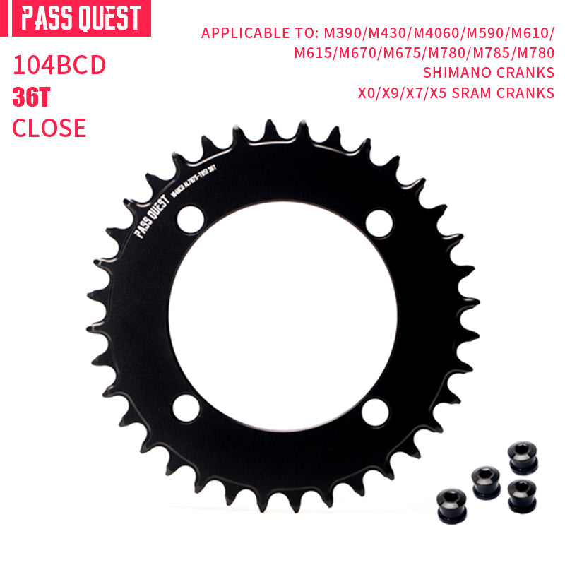 104BCD Round AERO Fade Color Mountain Bike Road Bike Narrow Wide Chainring