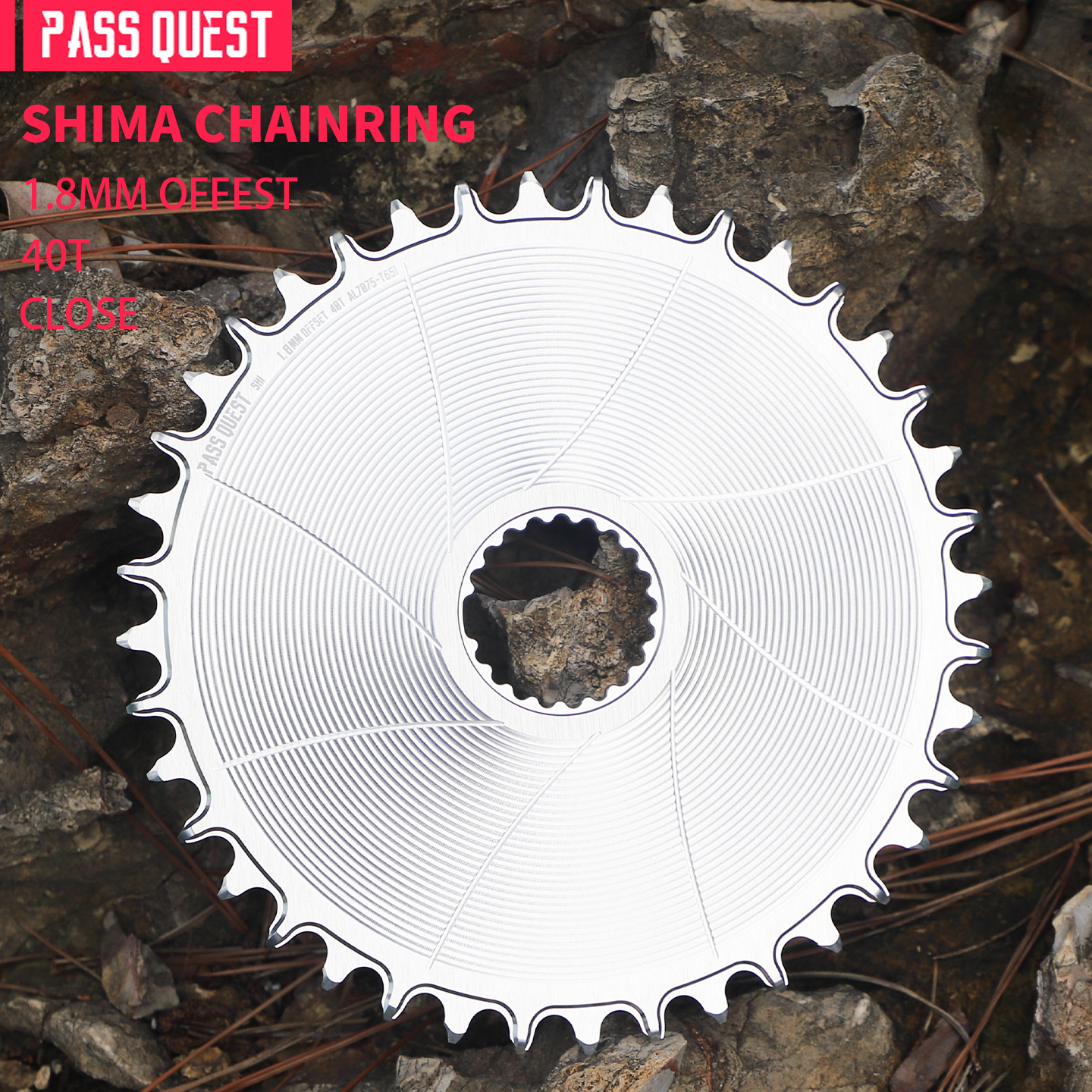 SHIMANO (1.8mm inward/outward offset) GRAVEL/ROAD narrow wide chainring 40-48T