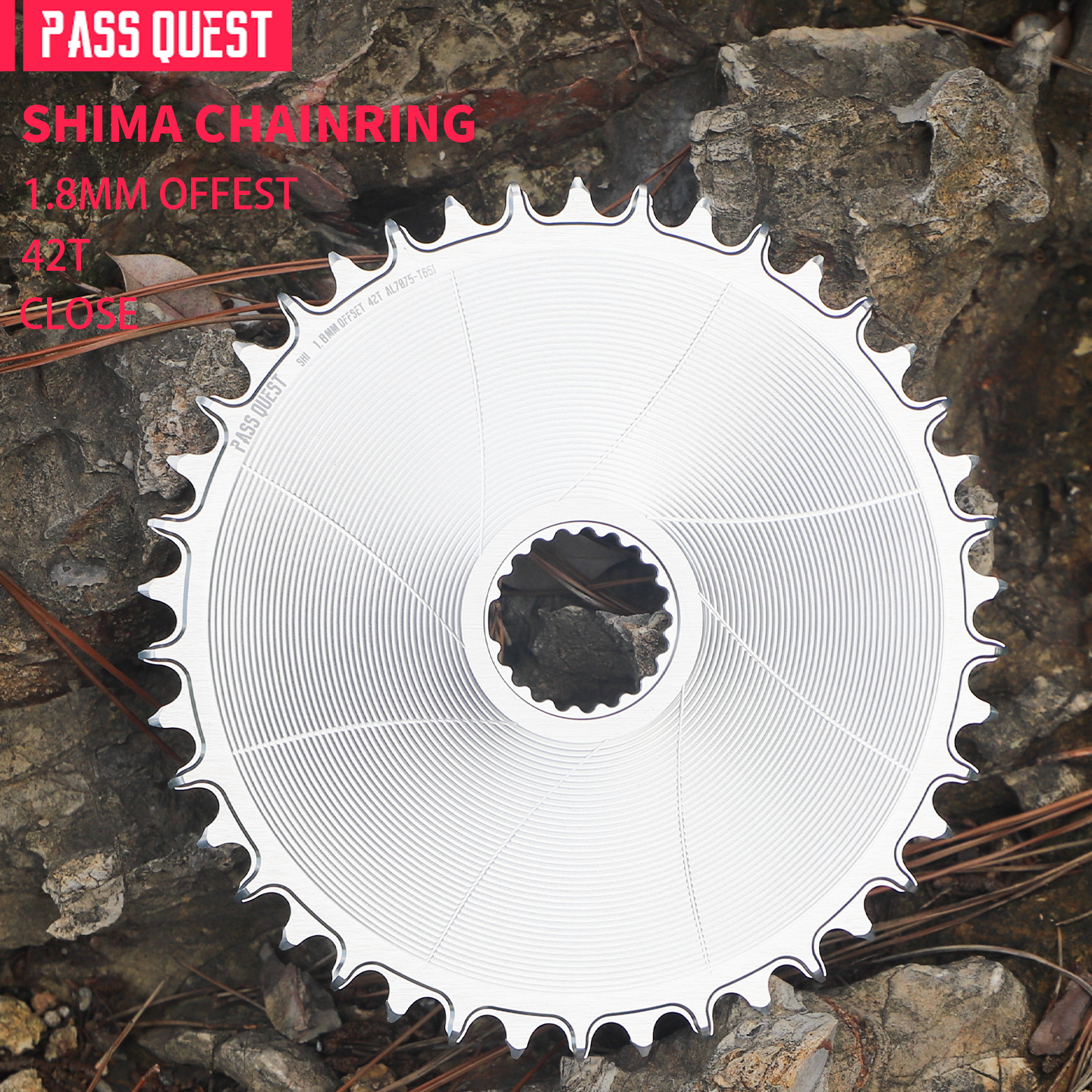 SHIMANO (1.8mm inward/outward offset) GRAVEL/ROAD narrow wide chainring 40-48T