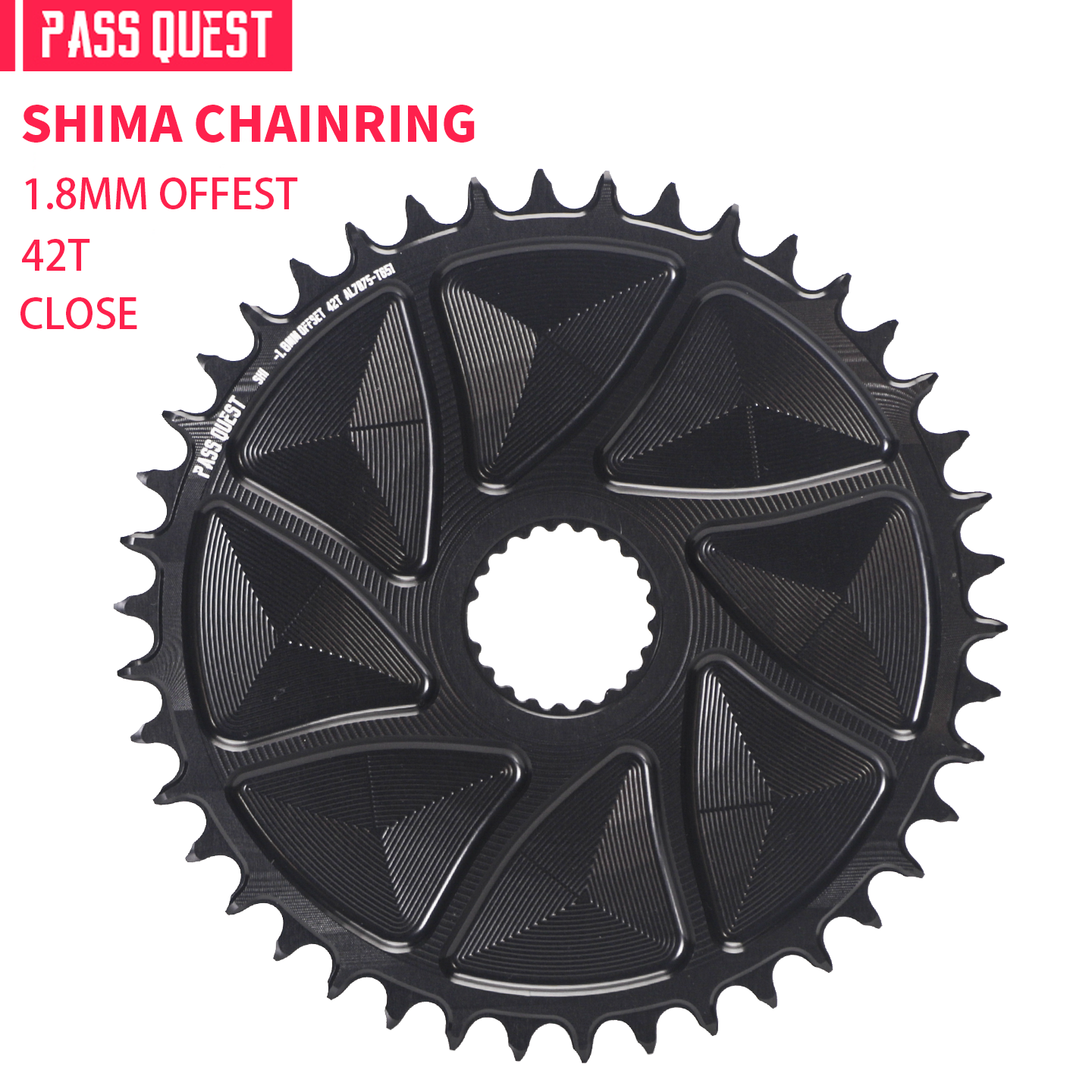 SHIMANO (1.8mm inward/outward offset) GRAVEL/ROAD narrow wide chainring 40-48T