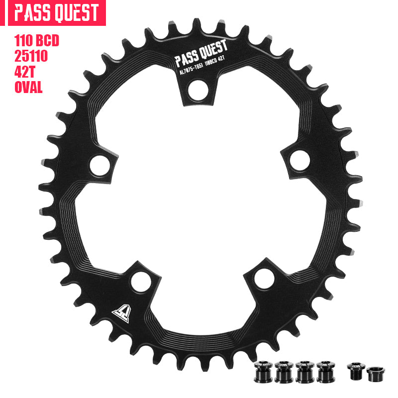 110BCD (5-bolt Oval) Road Bike Narrow Wide Chainring