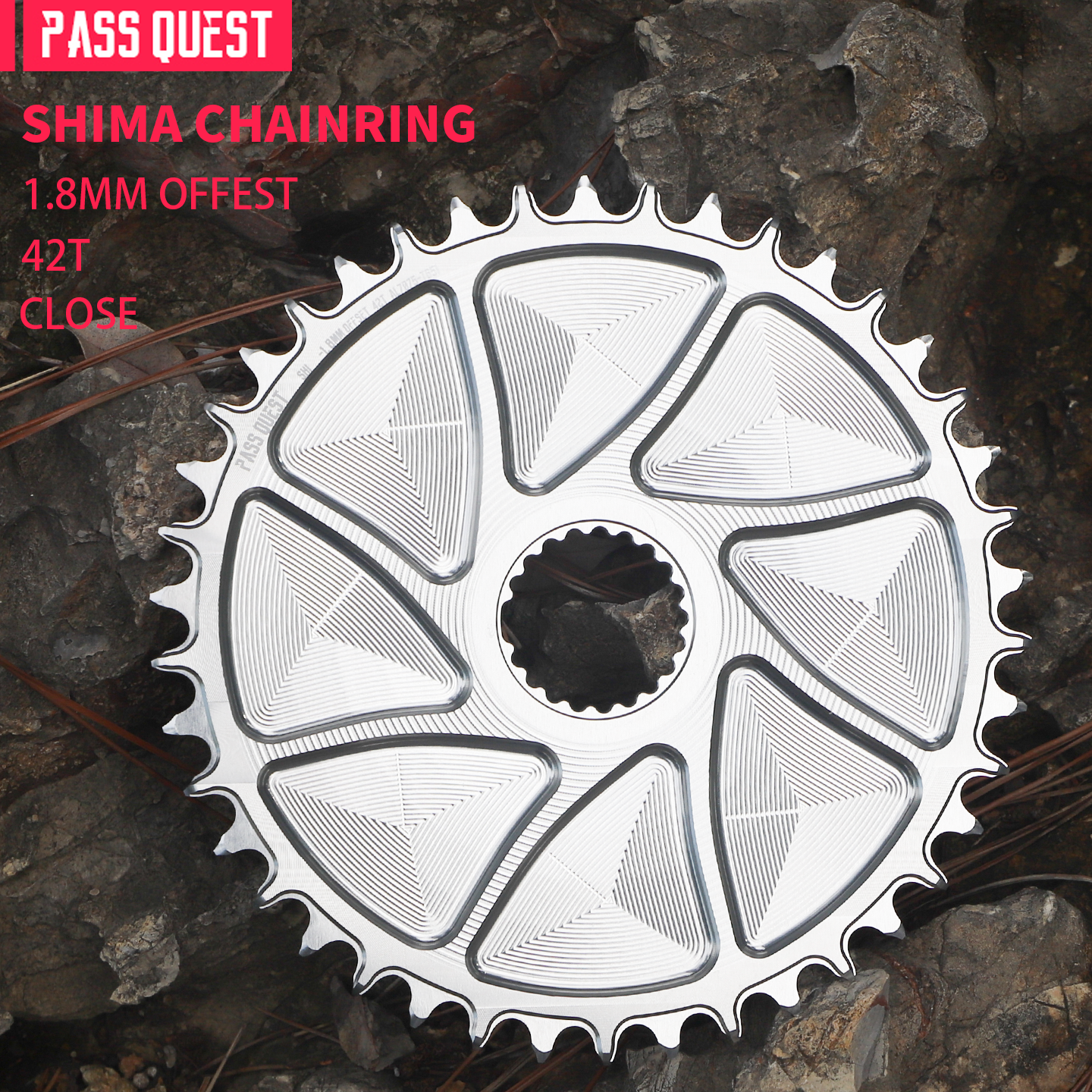 SHIMANO (1.8mm inward/outward offset) GRAVEL/ROAD narrow wide chainring 40-48T