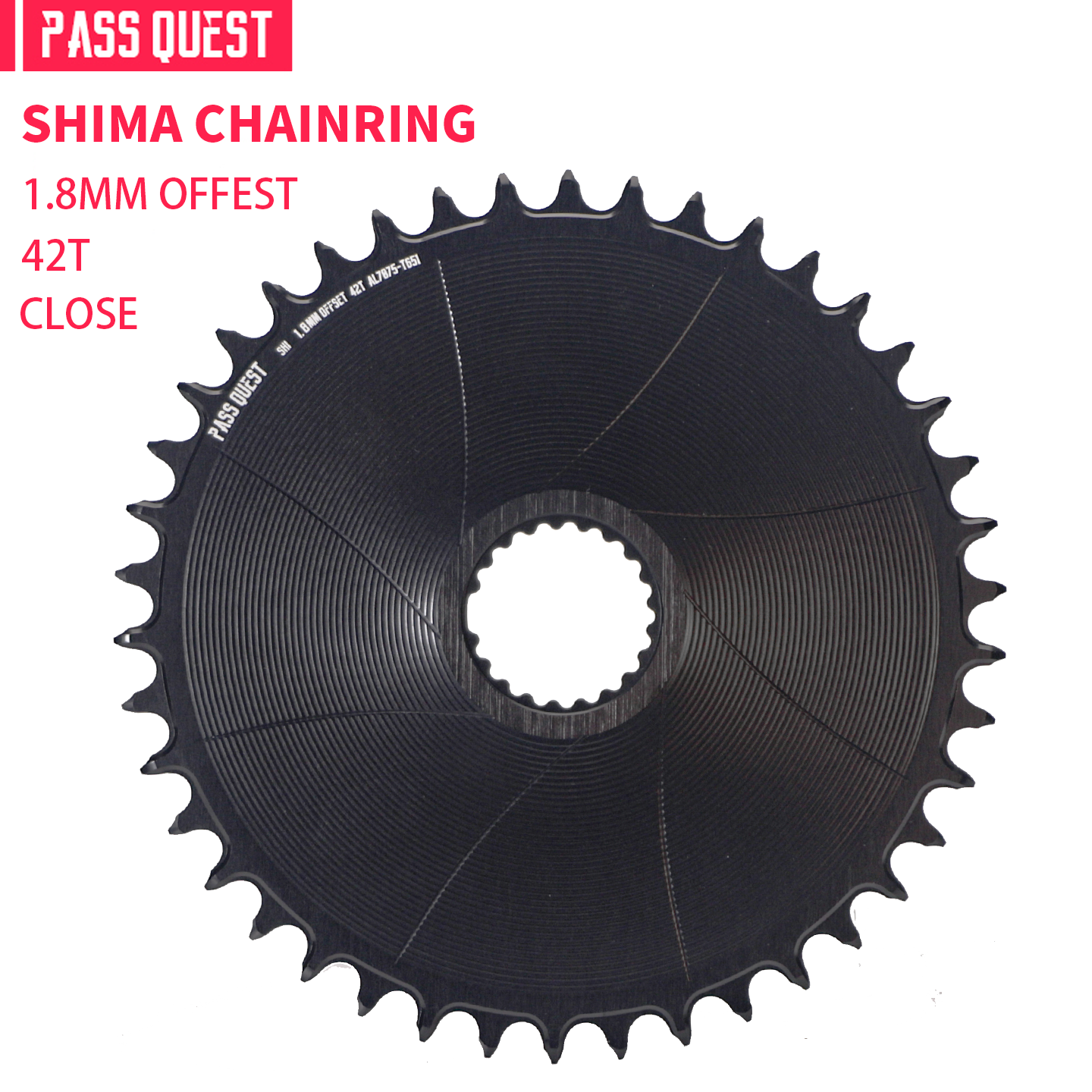 SHIMANO (1.8mm inward/outward offset) GRAVEL/ROAD narrow wide chainring 40-48T