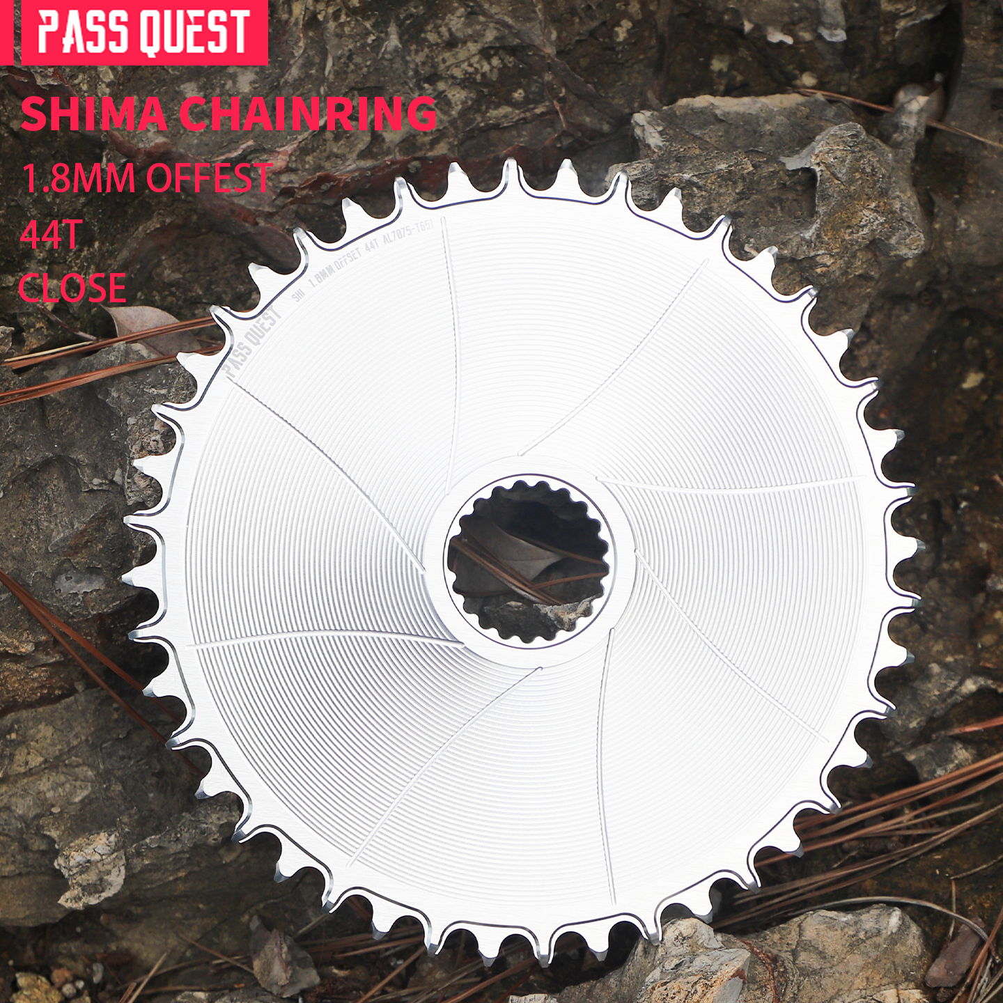 SHIMANO (1.8mm inward/outward offset) GRAVEL/ROAD narrow wide chainring 40-48T