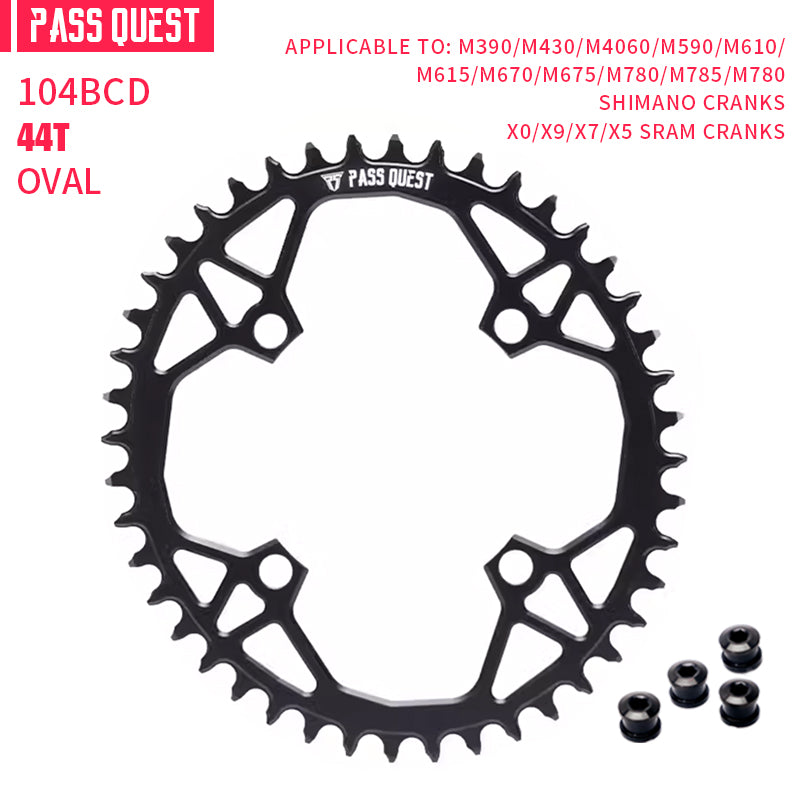 104BCD Oval Narrow Wide Chainring