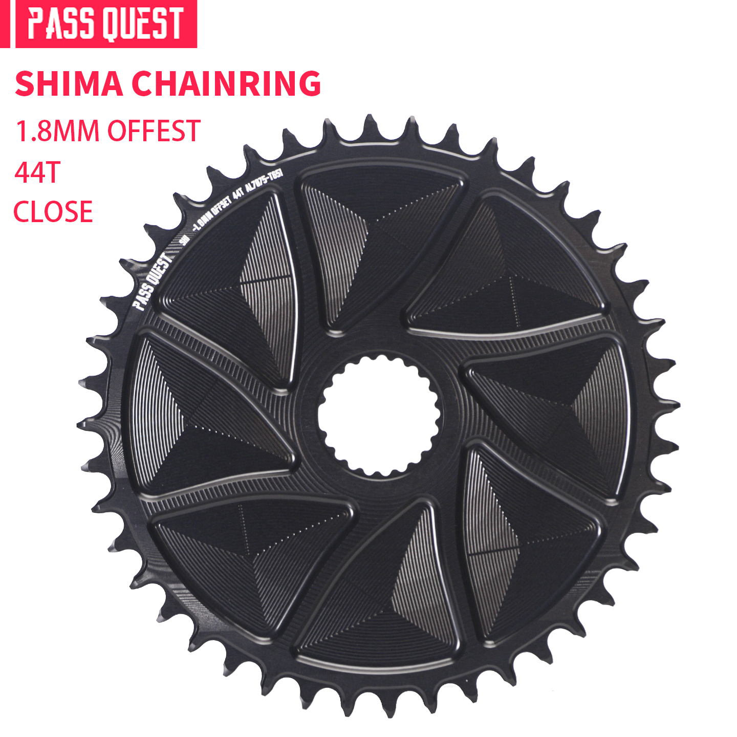 SHIMANO (1.8mm inward/outward offset) GRAVEL/ROAD narrow wide chainring 40-48T