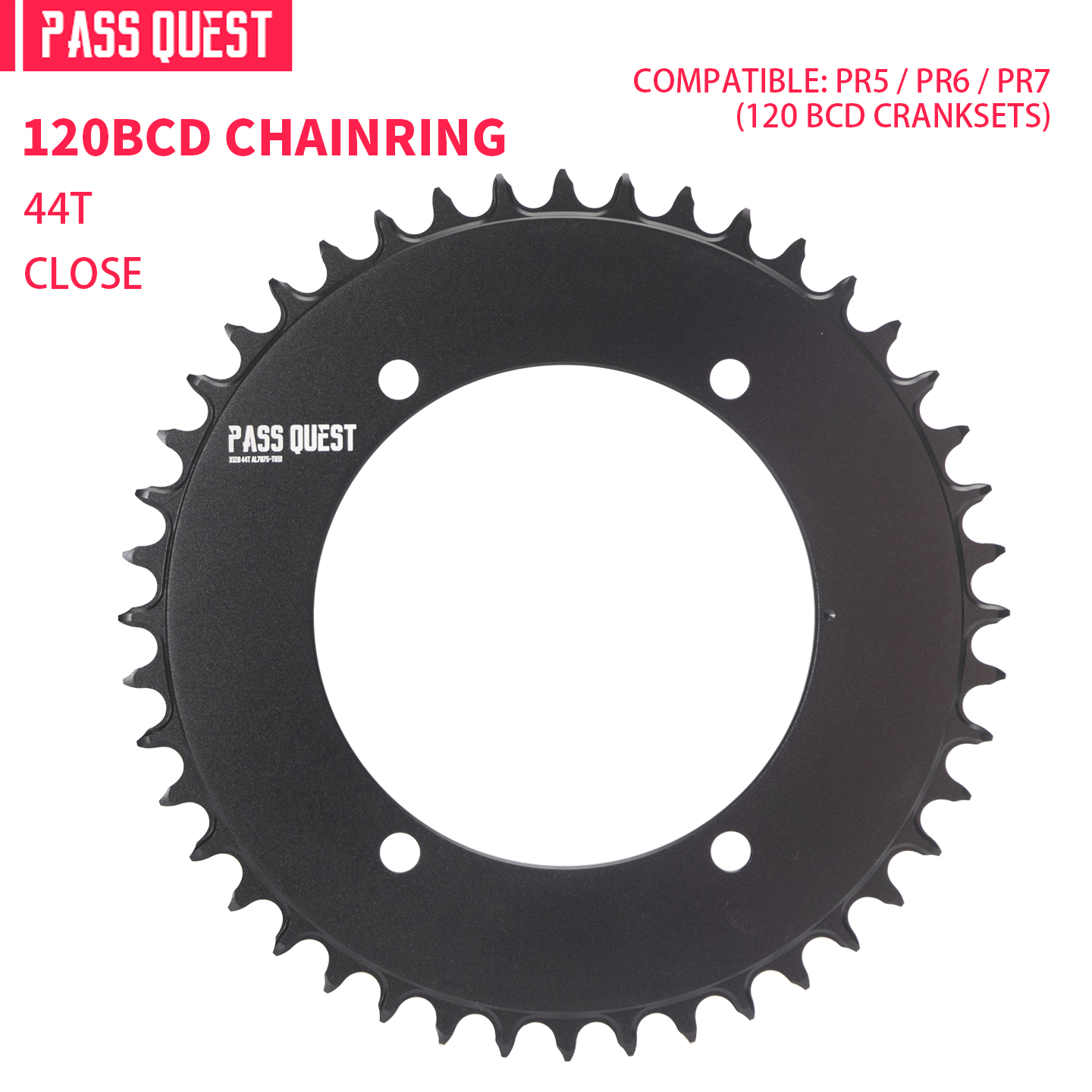 X120BCD (4-bolt AERO) for SENICX PR5 round narrow wide sprockets 38-58T
