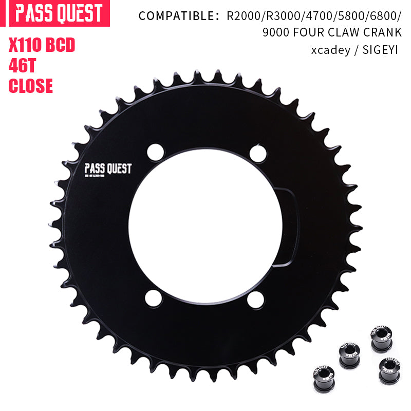 SHIMANO X110 BCD (4-bolt AERO) AXS Round Narrow Wide Chainring
