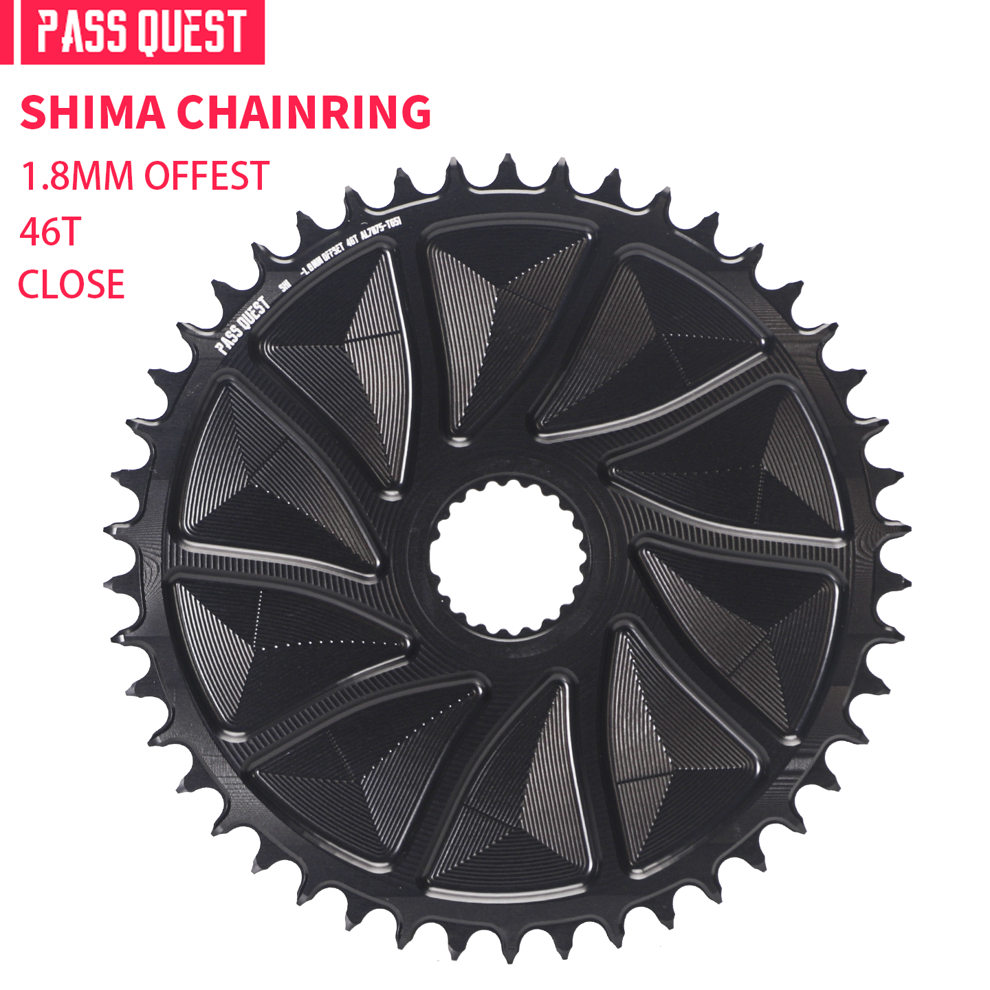 SHIMANO (1.8mm inward/outward offset) GRAVEL/ROAD narrow wide chainring 40-48T