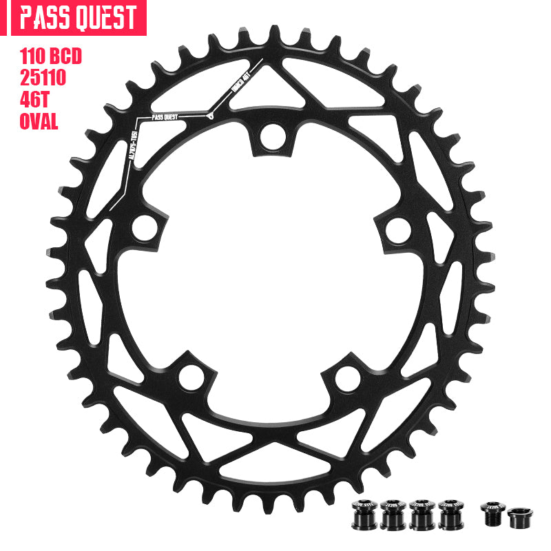 110BCD (5-bolt Oval) Road Bike Narrow Wide Chainring
