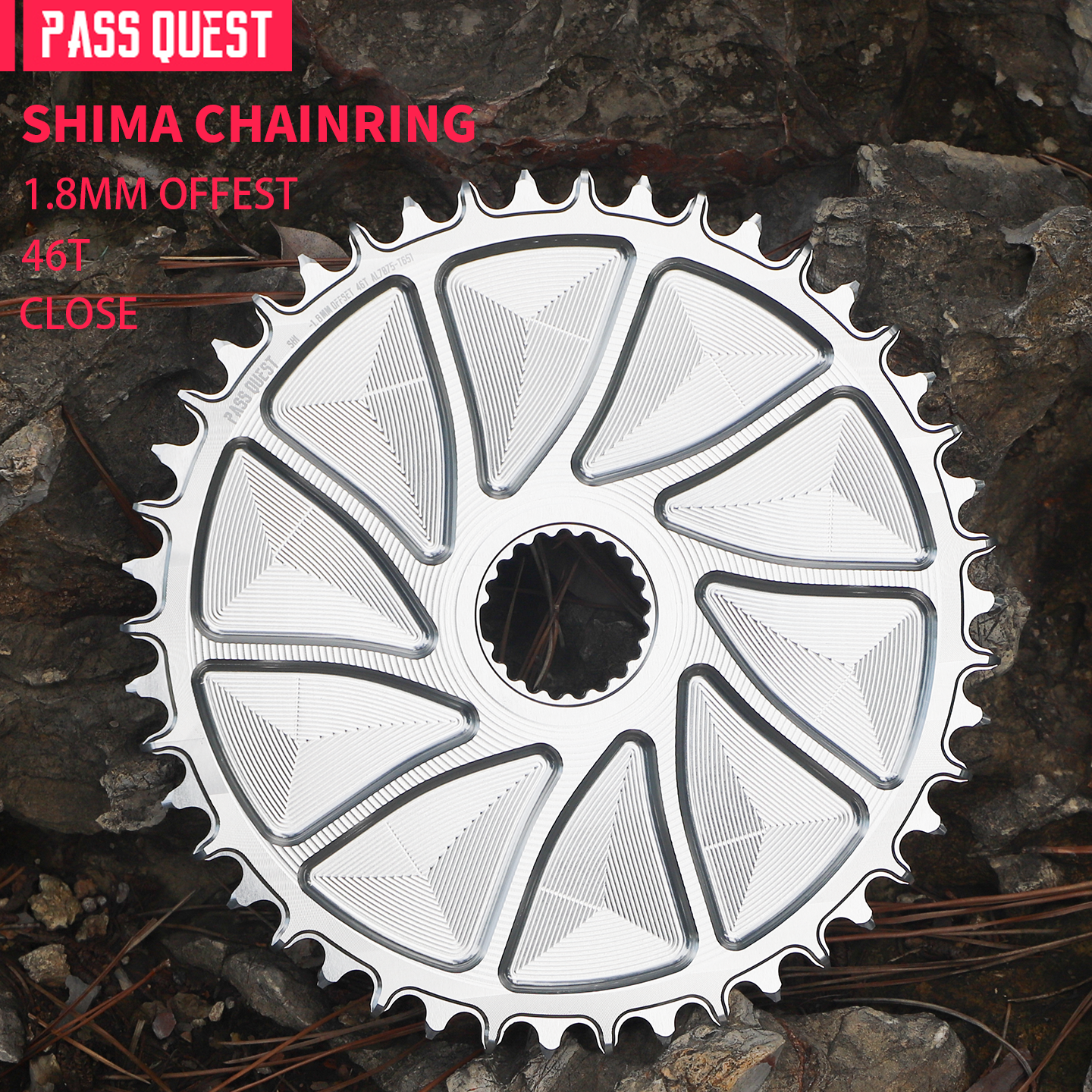 SHIMANO (1.8mm inward/outward offset) GRAVEL/ROAD narrow wide chainring 40-48T
