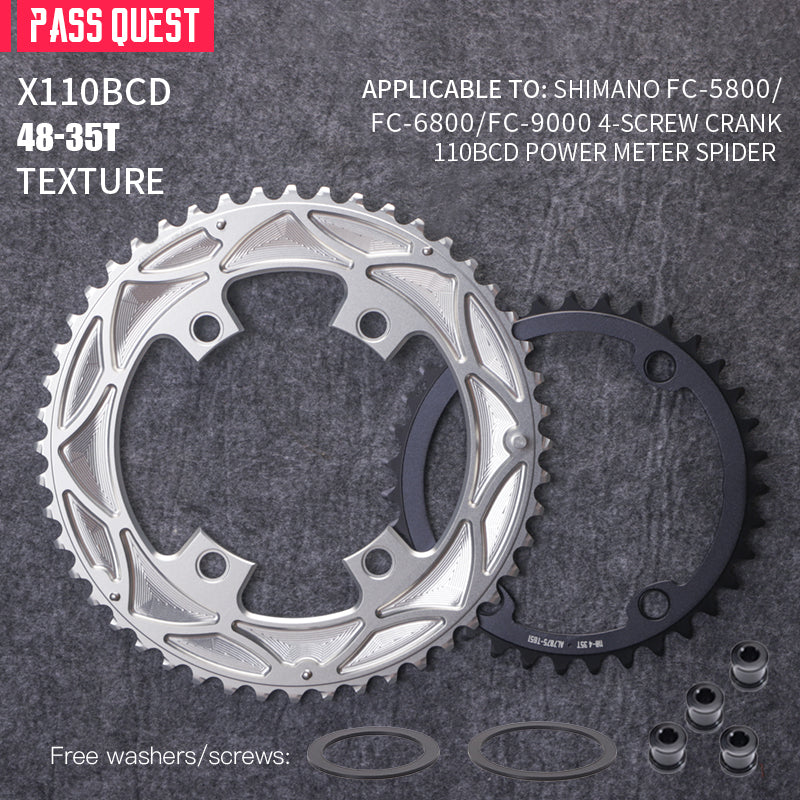 110BCD 2X X110BCD Sprocket Crankshaft set Road bike Gravel bike 11-12S