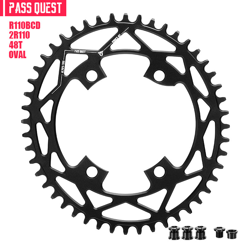 R110BCD (4-bolt ) Oval Narrow Wide Chainring