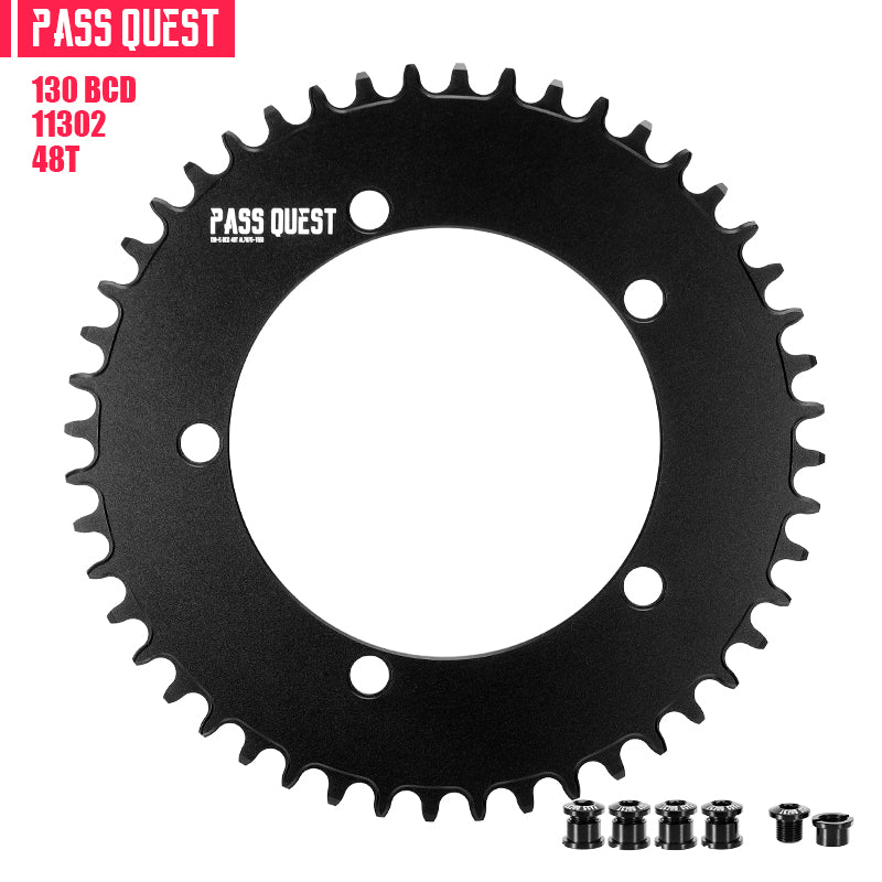 130 BCD (5-bolt AERO) Round Narrow Wide Chainring