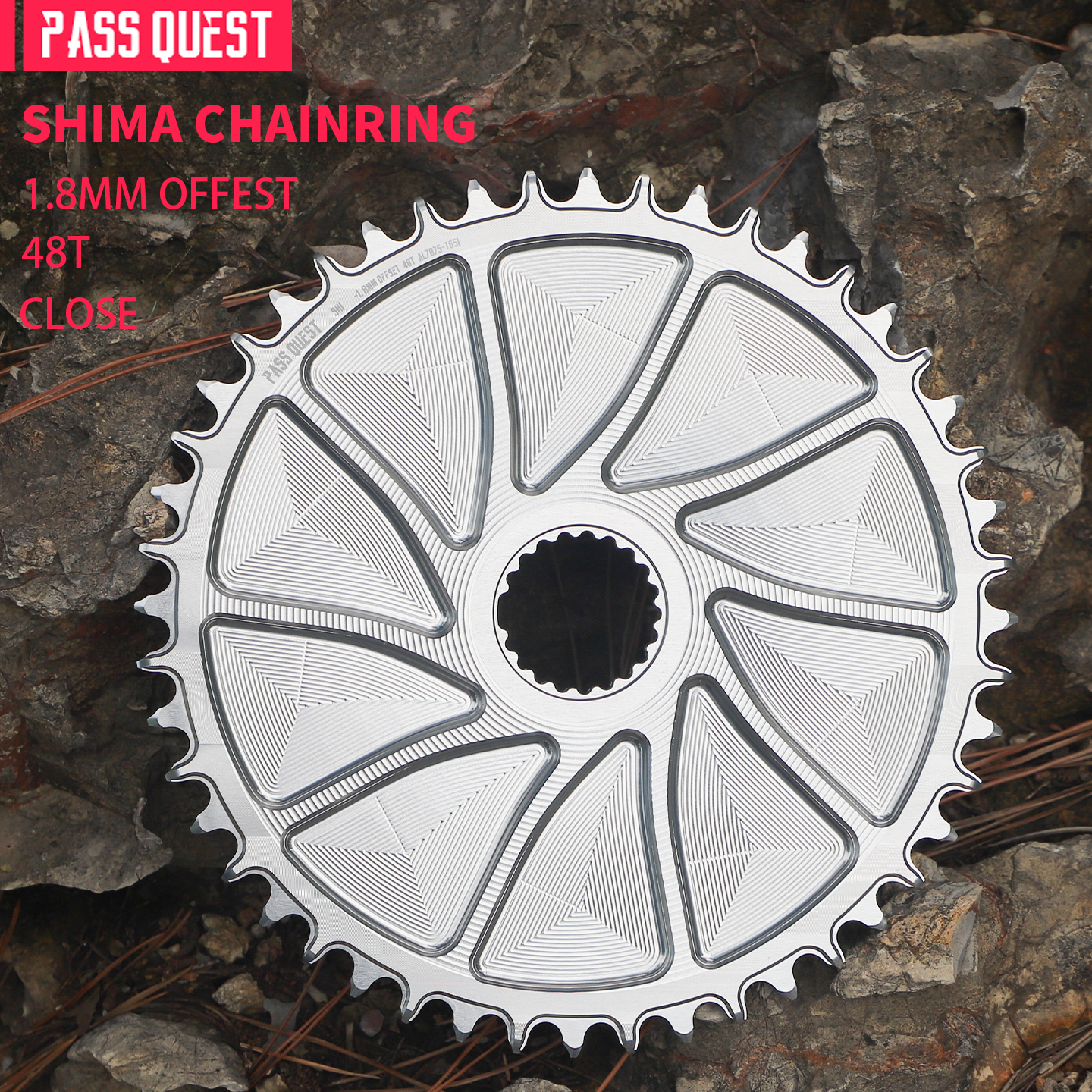 SHIMANO (1.8mm inward/outward offset) GRAVEL/ROAD narrow wide chainring 40-48T