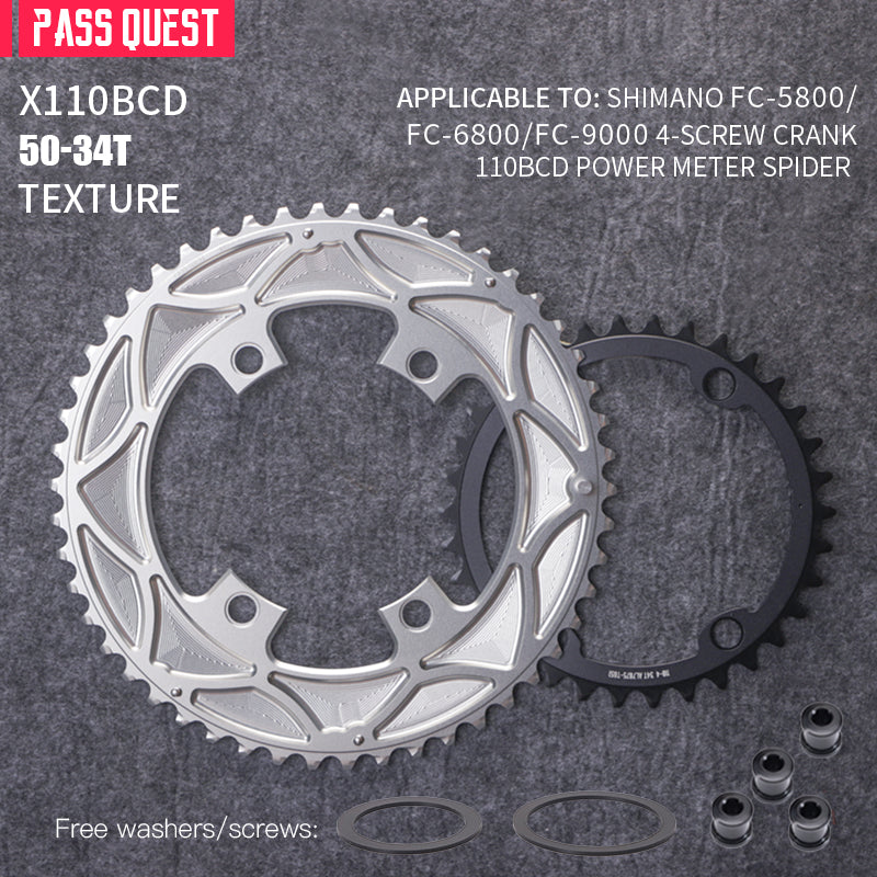 110BCD 2X X110BCD Sprocket Crankshaft set Road bike Gravel bike 11-12S