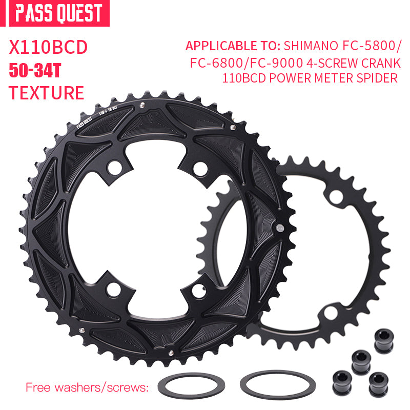 110BCD 2X X110BCD Sprocket Crankshaft set Road bike Gravel bike 11-12S