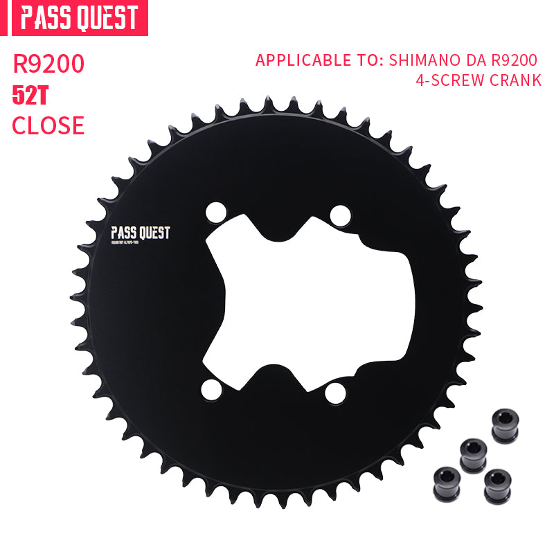 SHIMANO 110BCD R9200 R8100 (4-bolt AERO) Completely closed Round Narrow Wide Chainring