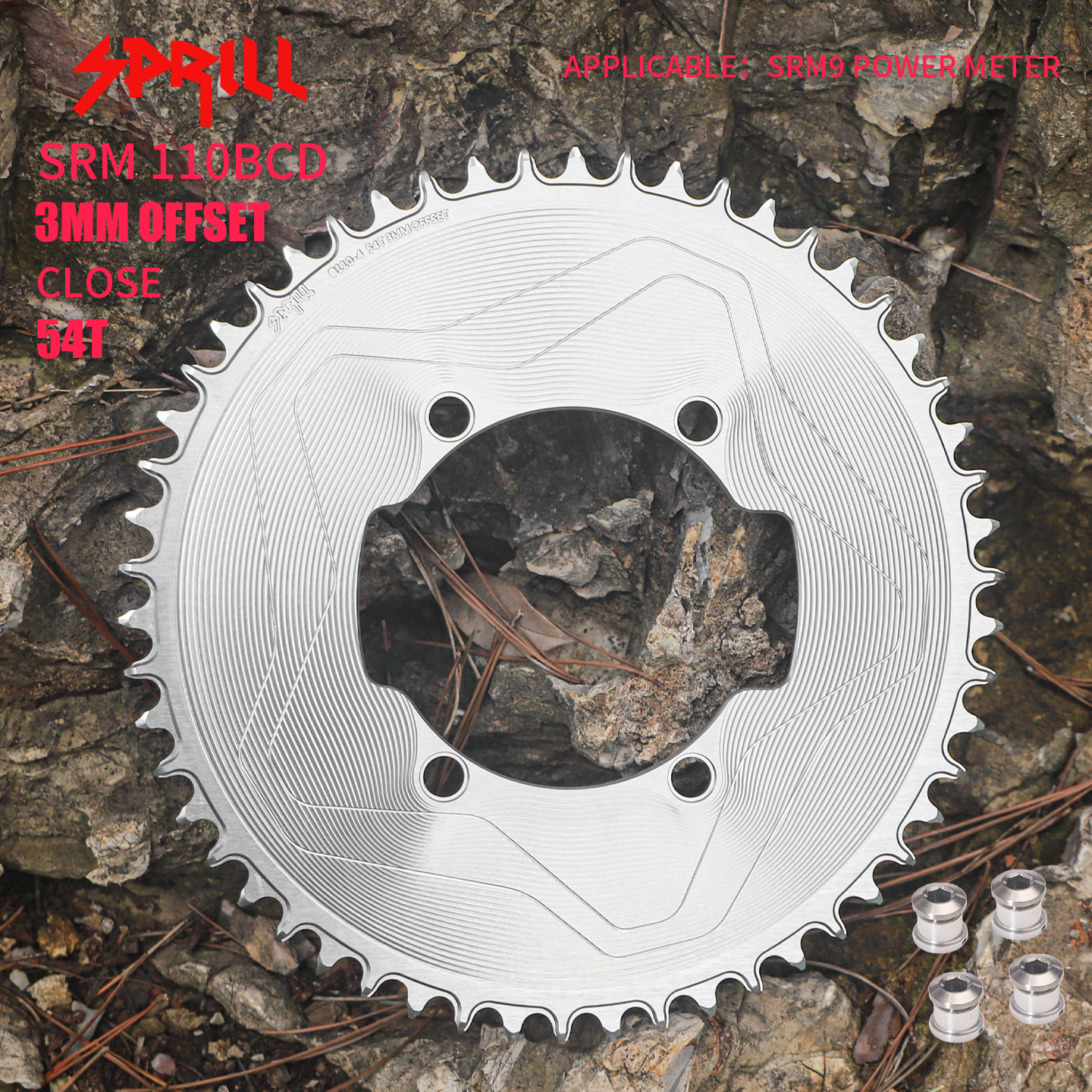SRAM SRM7 SRM9 110BCD 3mm offset AERO Narrow Wide Chainring 46-58T