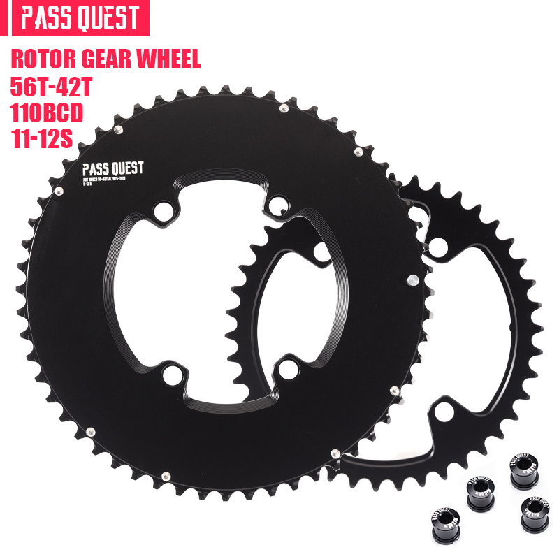 ROTOR 110BCD 2X Sprocket AERO crankshaft set Road bike Gravel bike