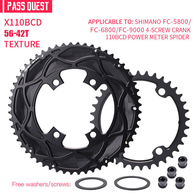 110BCD 2X X110BCD Sprocket Crankshaft set Road bike Gravel bike 11-12S
