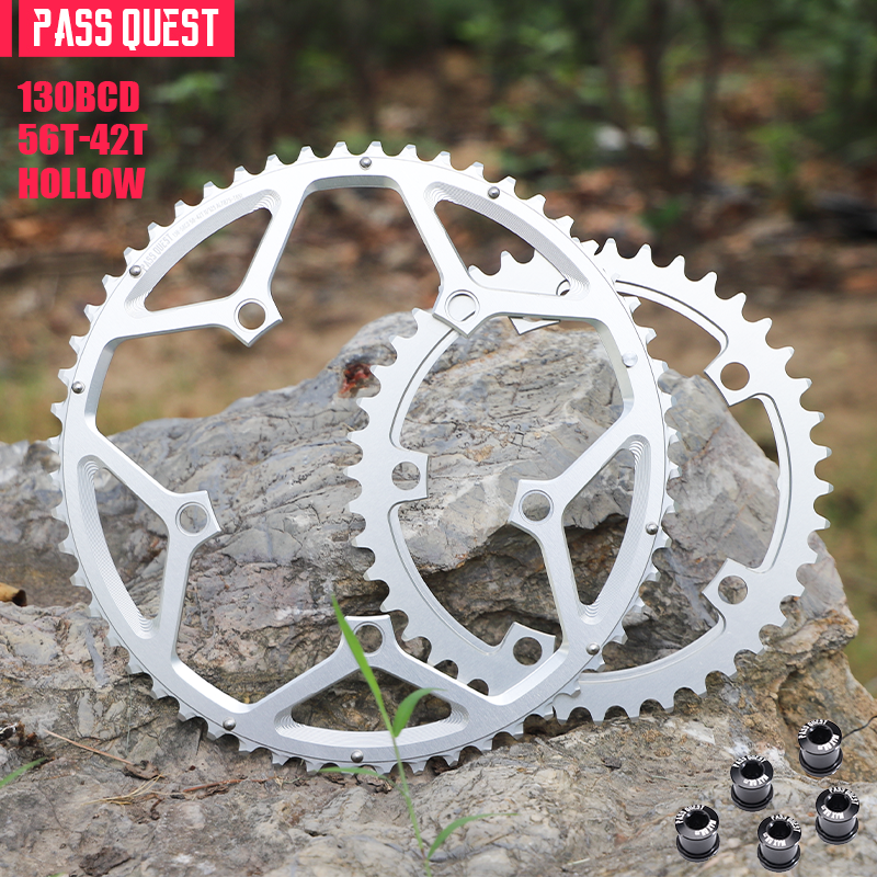 130BCD (5-bolt HOLLOW) 2X Sprocket Round Road Bike Foldable Bicycle 11-12 speed Gravel bike