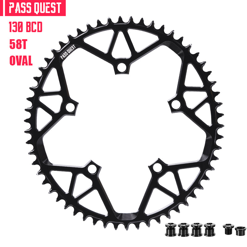 130 BCD (5-bolt) Oval Narrow Wide Chainring