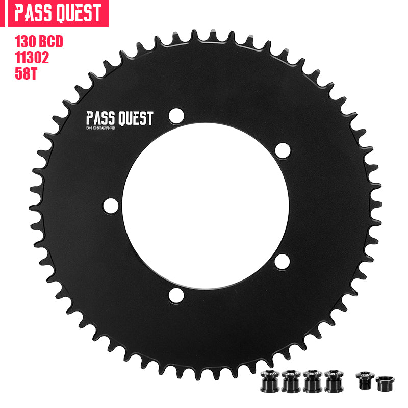 130 BCD (5-bolt AERO) Round Narrow Wide Chainring
