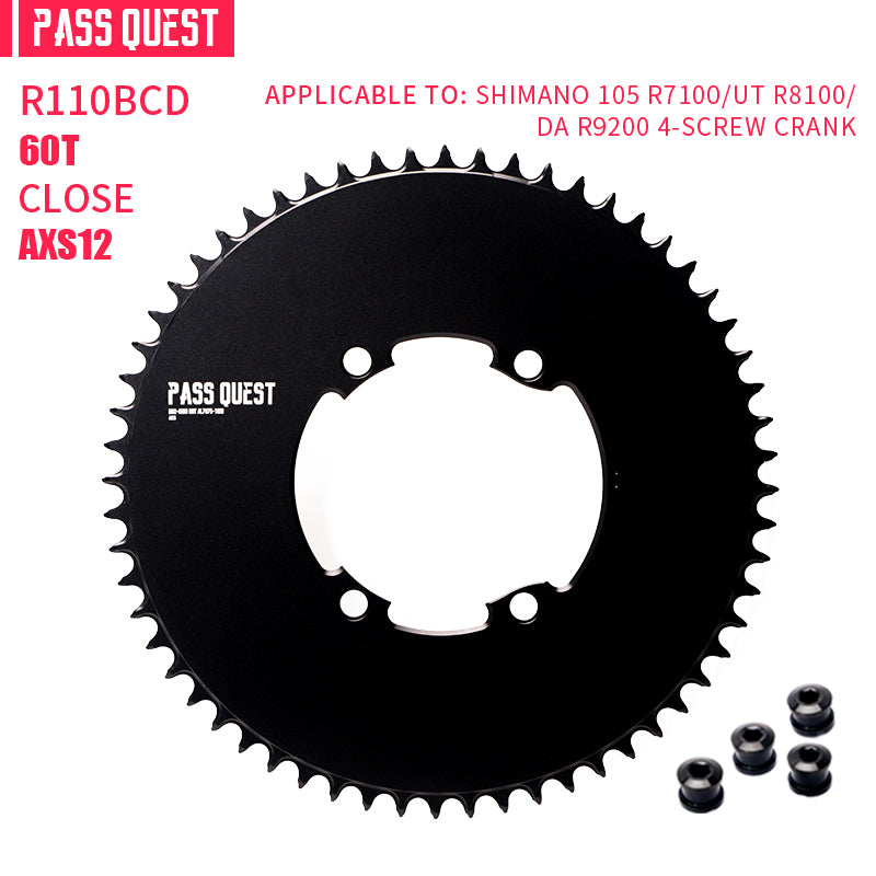 110BCD R9200 R8100 R7100 AXS (4-bolt AERO) Round Narrow Wide Chainring