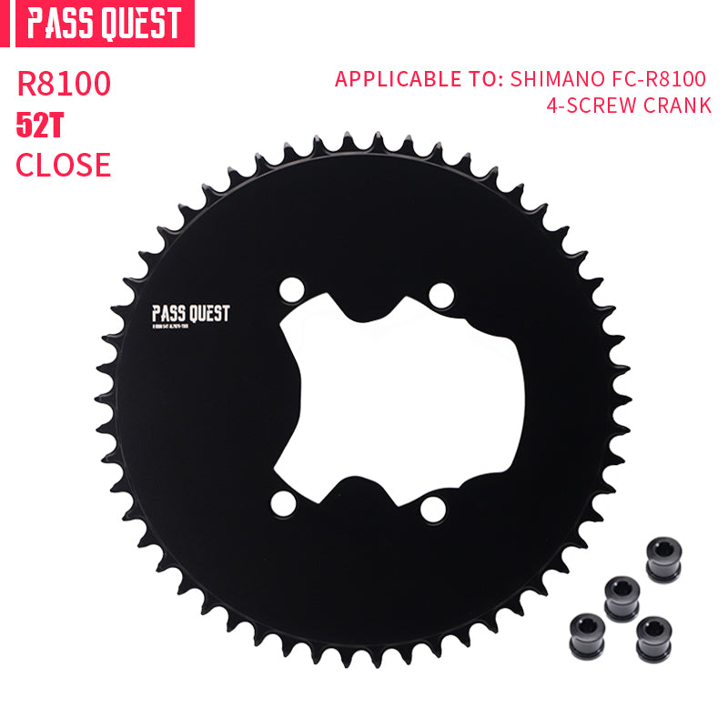 SHIMANO 110BCD R9200 R8100 (4-bolt AERO) Completely closed Round Narrow Wide Chainring