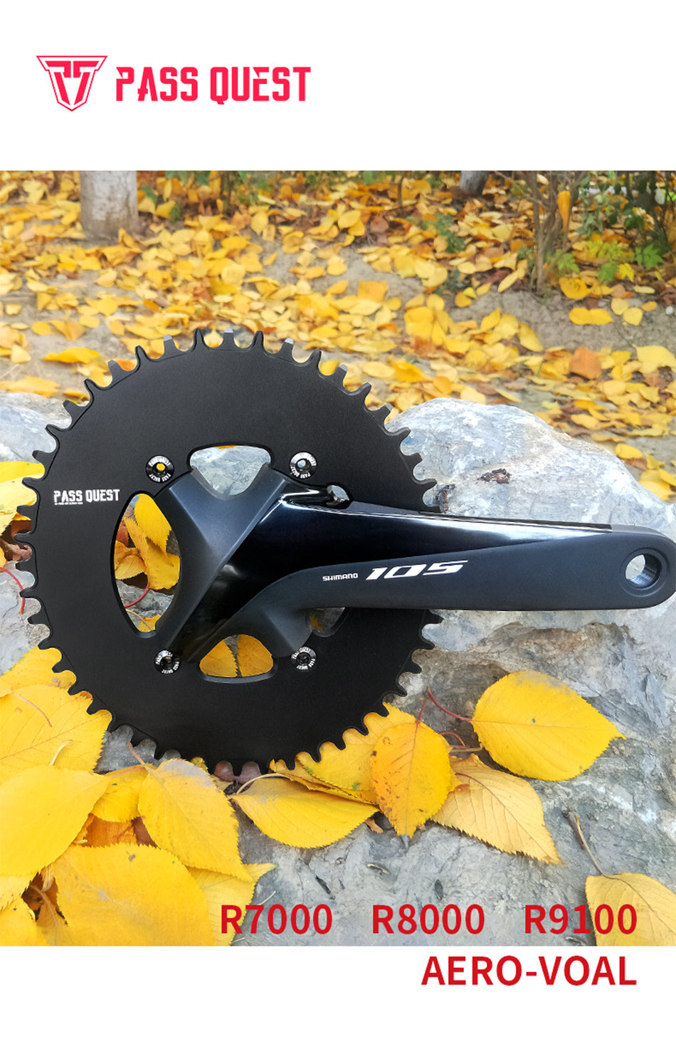 SHIMANO R9100 BCD (4-bolt AERO) Oval Narrow Wide Chainring