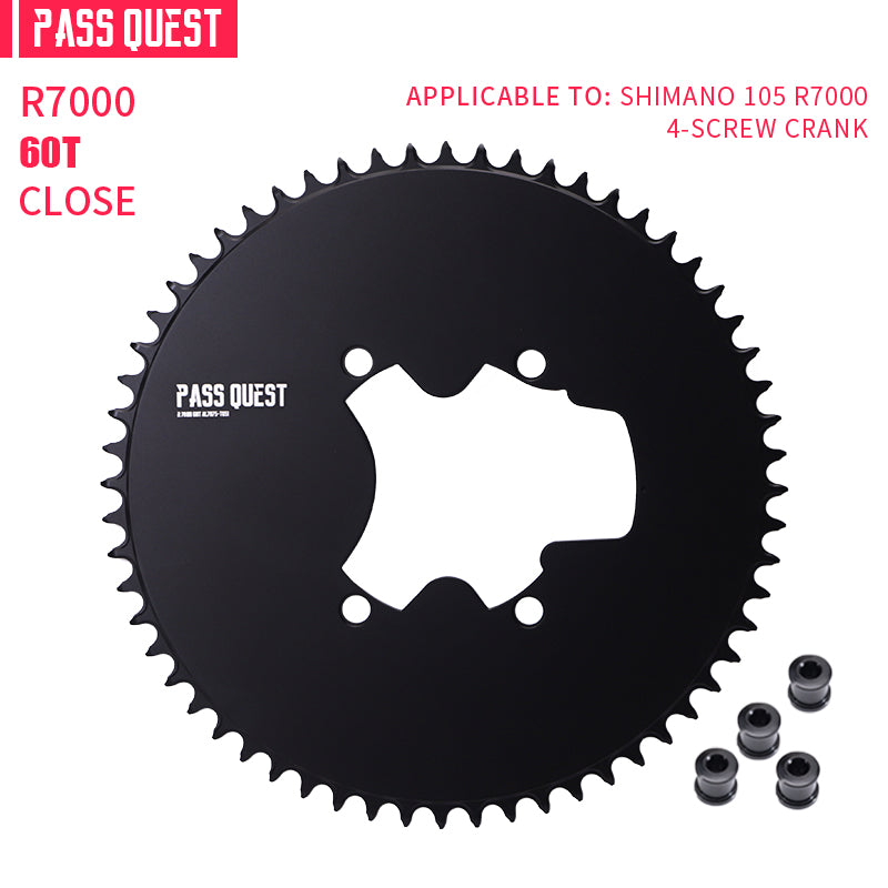 SHIMANO 110BCD R9100 R8000 R7000 (4-bolt AERO) Completely closed Round Narrow Wide Chainring