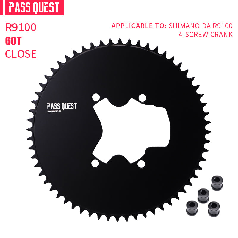 SHIMANO 110BCD R9100 R8000 R7000 (4-bolt AERO) Completely closed Round Narrow Wide Chainring