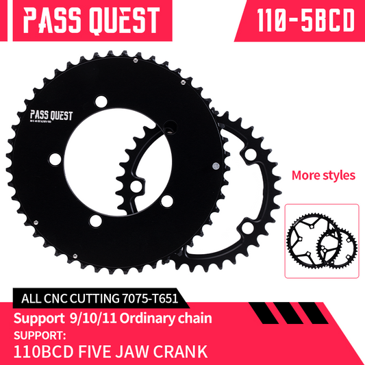 110BCD (5-bolt AERO) 2X Sprocket Round Road Bike Foldable Bicycle 11/11-12 speed Gravel bike
