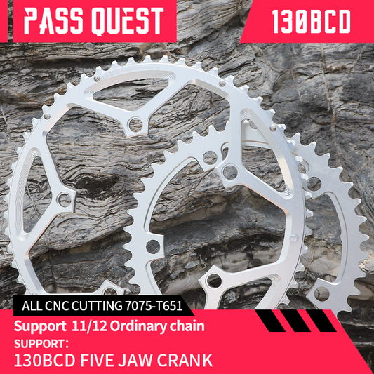 130BCD (5-bolt HOLLOW) 2X Sprocket Round Road Bike Foldable Bicycle 11-12 speed Gravel bike