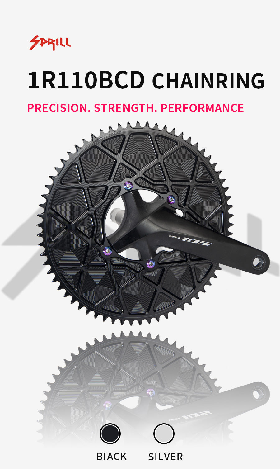 SHIMANO 110BCD R8000 R7000 R9100 High strength AERO Narrow Wide Chainring