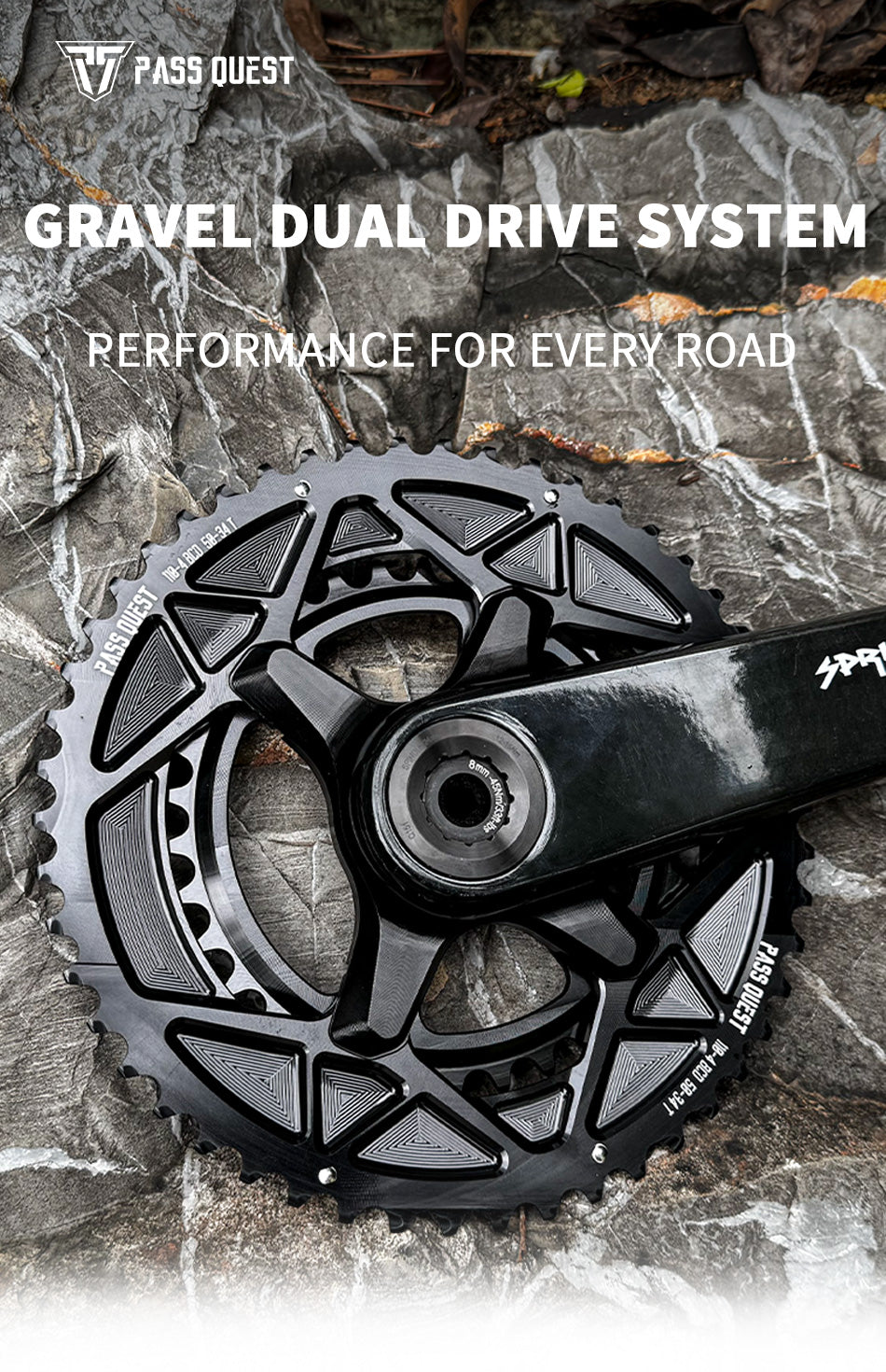 SHIMANO 2X GRX 110BCD Sprocket Crankshaft set Gravel bike 11-12S