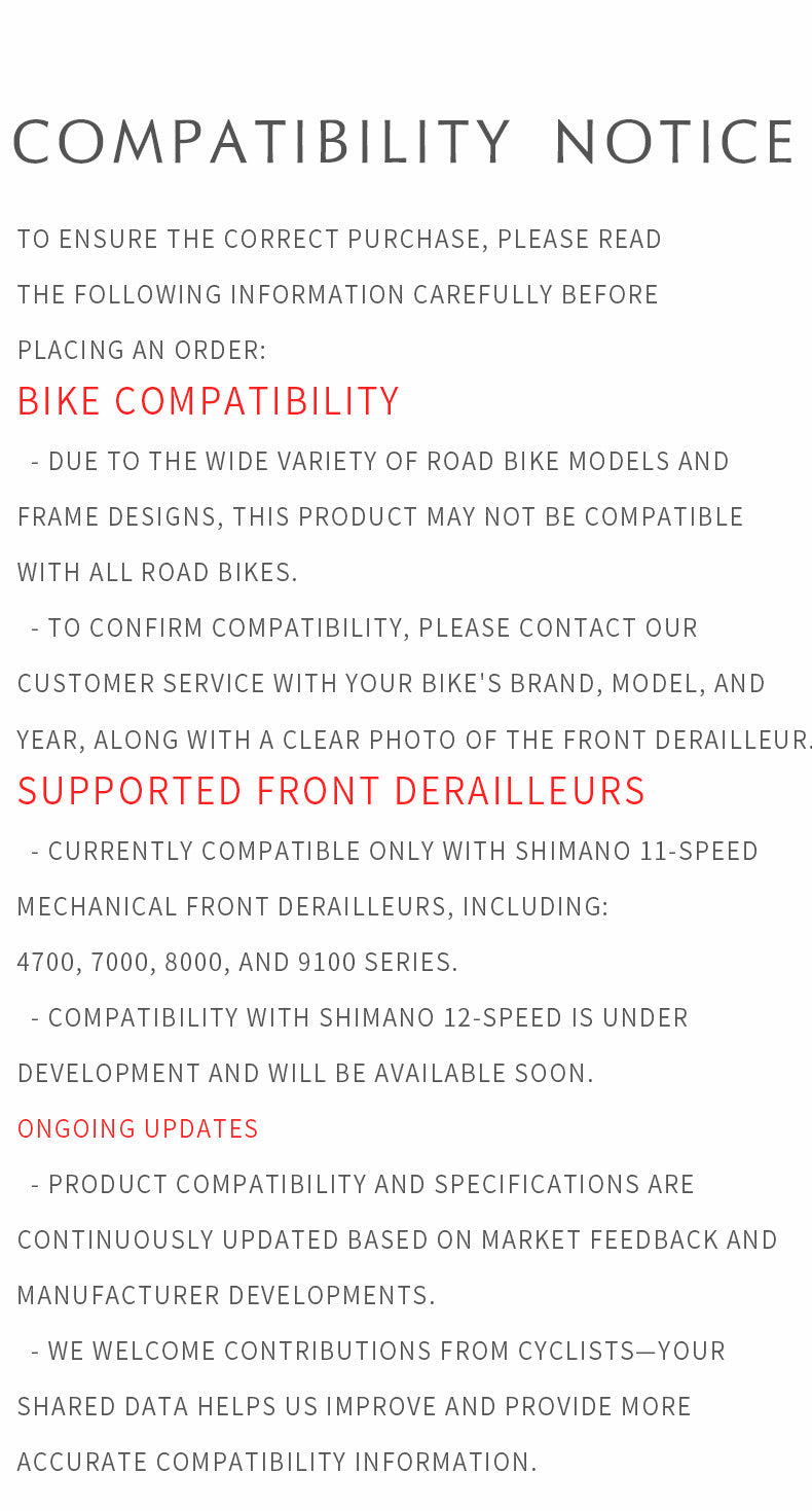 PASS QUEST Road Bike Front Derailleur Extender