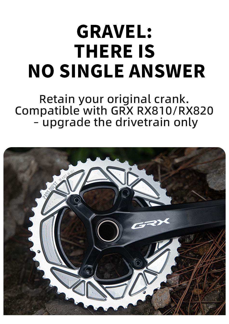 SHIMANO 2X GRX 110BCD Sprocket Crankshaft set Gravel bike 11-12S