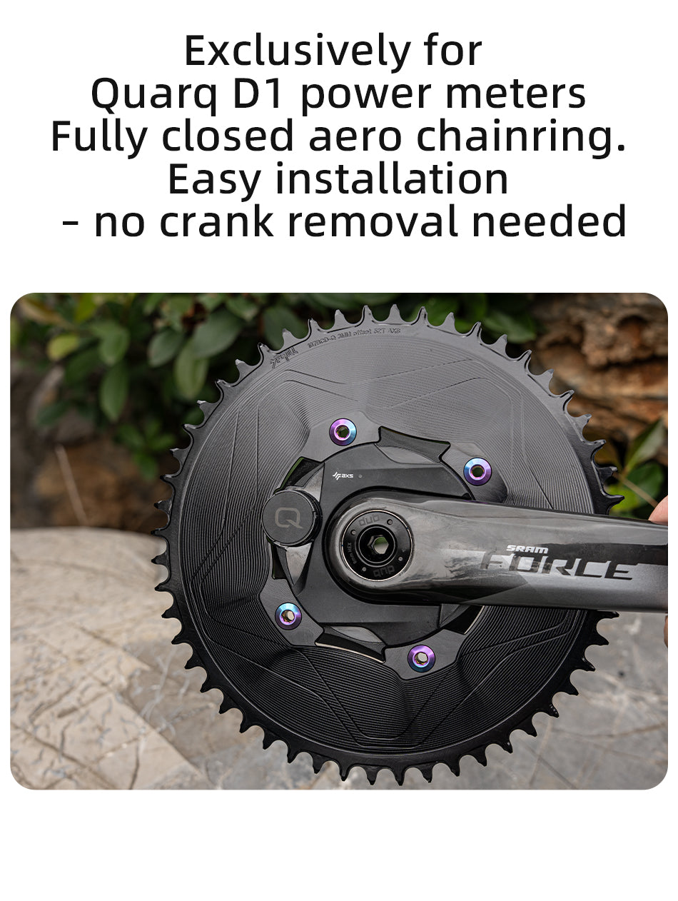 PASS QUEST SPRILL F107BCD 3mm offset AXS (4-bolt AERO) Round Narrow Wide Chainring